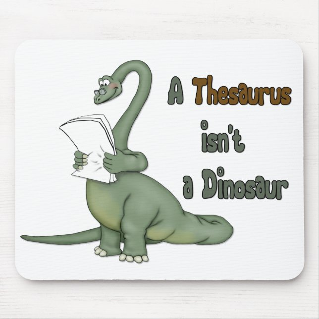 Thesaurus Dinosaur Mouse Pad (Front)