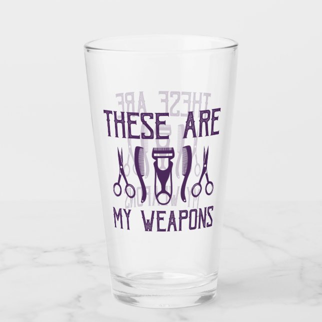 These Are My Weapons Glass (Front)