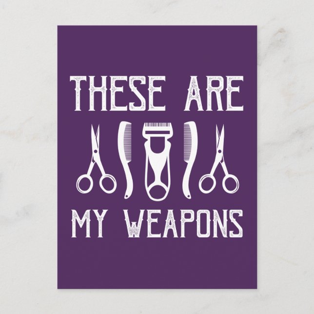 These Are My Weapons Postcard (Front)
