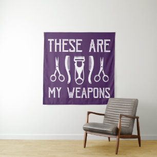 These Are My Weapons Tapestry