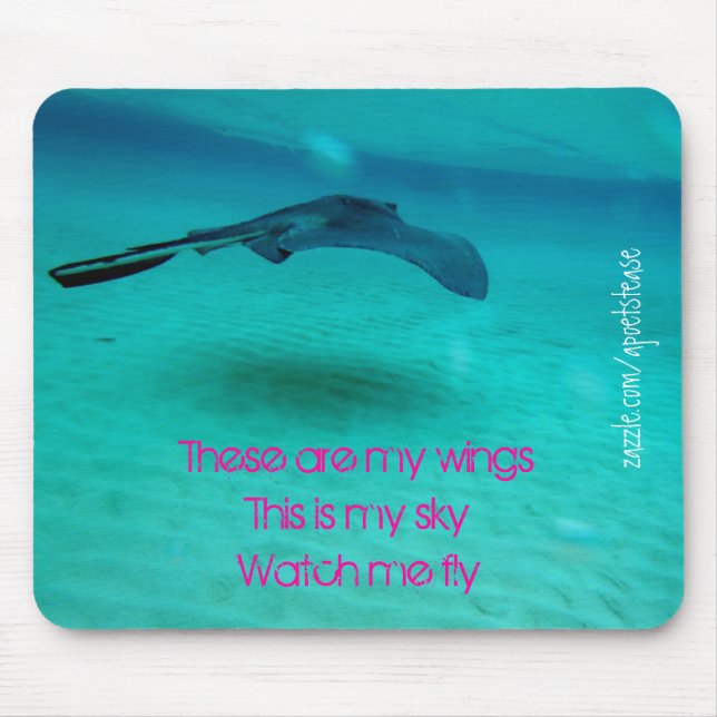 These are my wings-sting ray-mousepad mouse pad (Front)