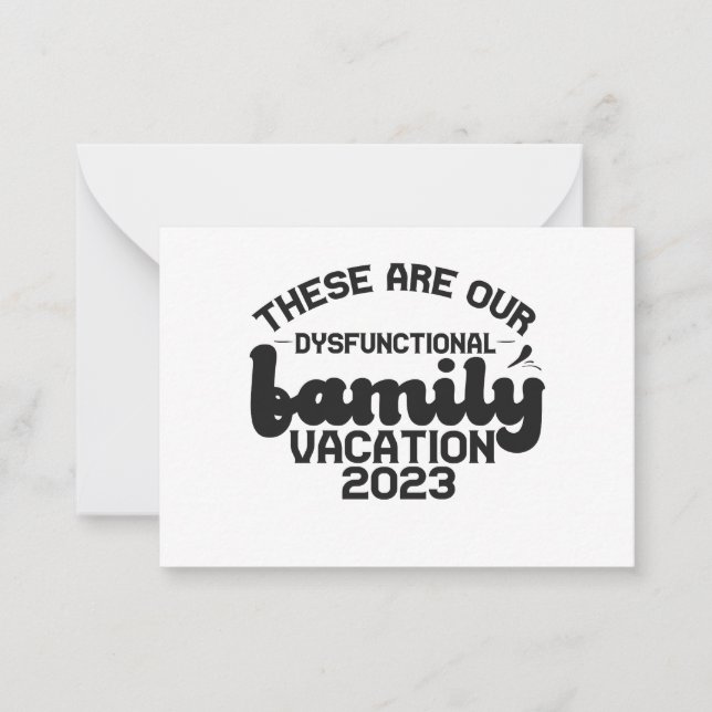 These Are Our Dysfunctional Family Vacation Funny  Card (Front)