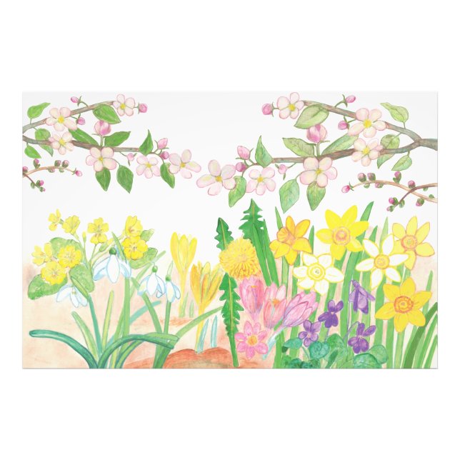 These Are the Spring Flowers that Radiate Joy  Photo Print (Front)