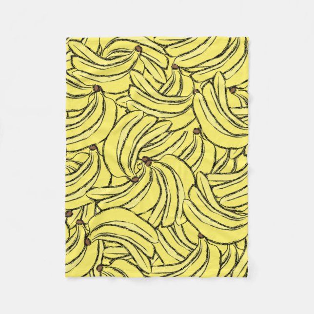 These Bananas Need a Hammock Fleece Blanket (Front)