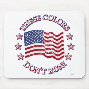 These Colours Don't Run! American Flag & Stars Mouse Pad
