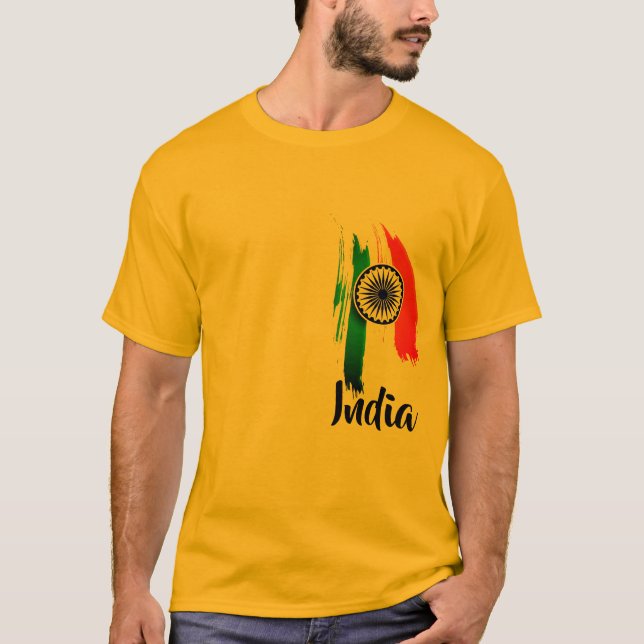 These colours dont run indian flag tiranga pride T-Shirt (Front)