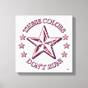 These Colours Don't Run! Star Canvas Print