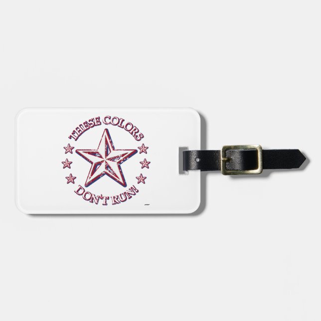 These Colours Don't Run! Star Luggage Tag (Front Horizontal)