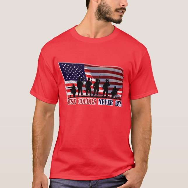 These Colours Never Run T-Shirt (Red) (Front)