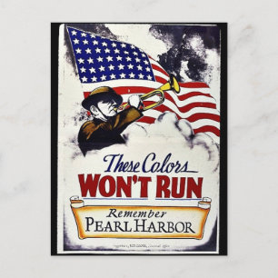 These Colours, Won't Run, Pearl Harbour Postcard