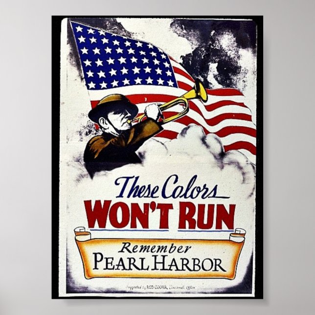 These Colours, Won't Run, Pearl Harbour Poster (Front)