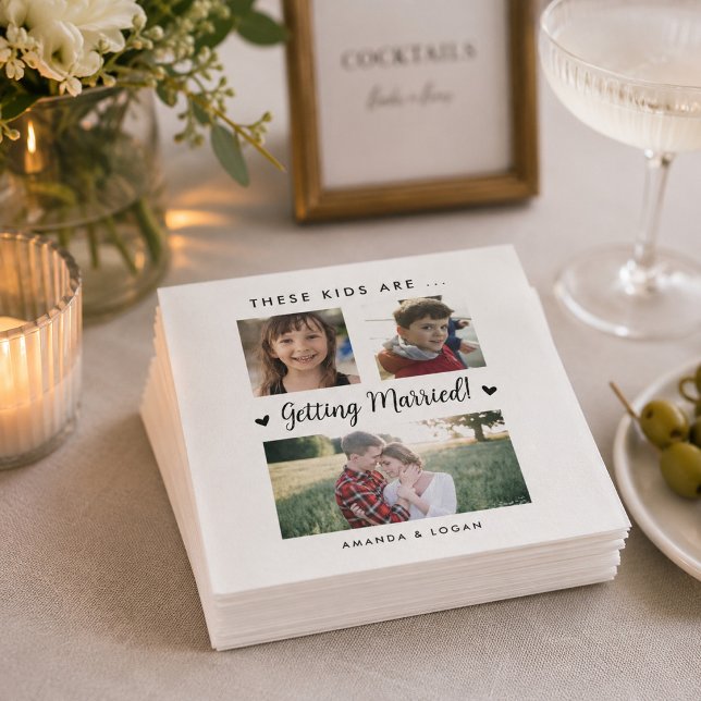 These Kids Are Getting Married Cocktail Napkins (Creator Uploaded)