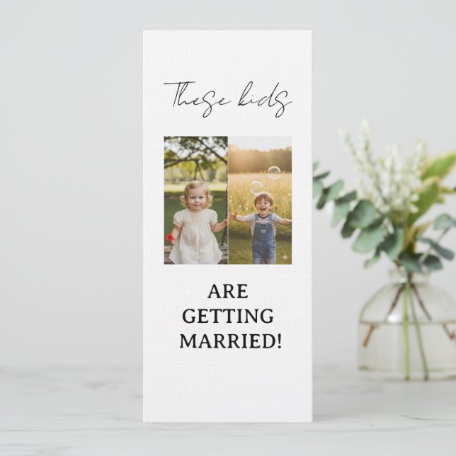 These Kids Are Getting Married Sign These Kids Are Invitation (Standing Front)