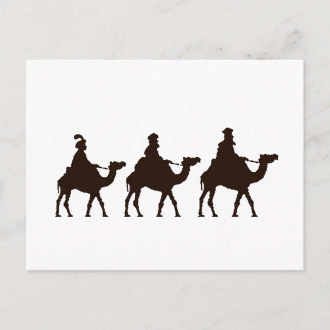 These Three Kings of Orient Are Christmas Drawing Holiday Postcard (Front)