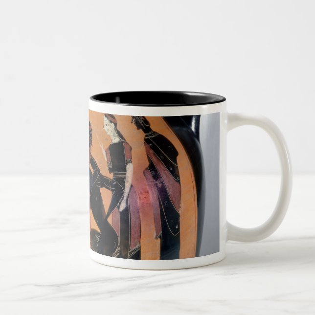 Theseus Fighting the Minotaur Two-Tone Coffee Mug (Right)