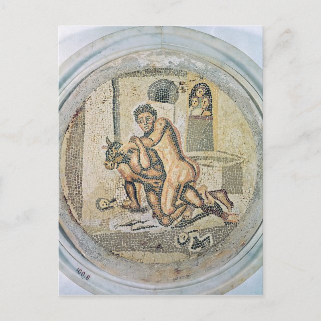 Theseus wrestling with the Minotaur Postcard (Front)