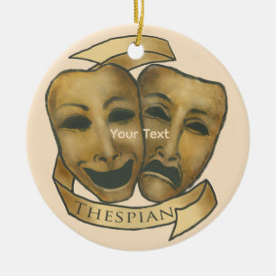 Thespian Actor  Ceramic Tree Decoration