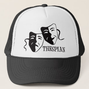 thespian black trucker hat
