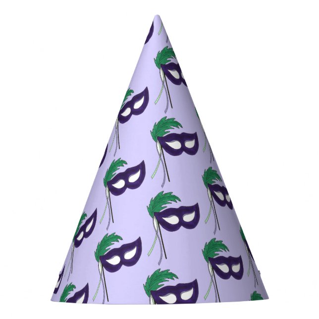 Thespian Drama Theatre Masquerade Mask Mardi Gras Party Hat (Front)