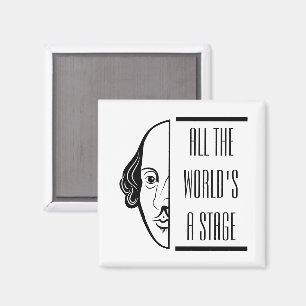 Thespian Shakespeare Quote All The World's A Stage Magnet