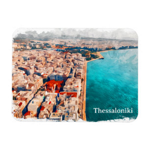 Thessaloniki Greece Panorama View Magnet