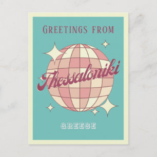 Thessaloniki Greece travel retro vintage Postcard