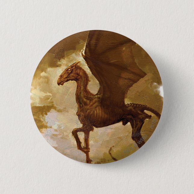 Thestral 6 Cm Round Badge (Front)
