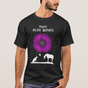 They Also Served Purple Poppy Animal T-Shirt