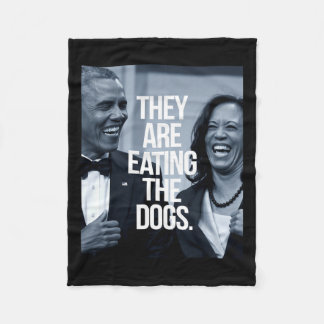 They Are Eating The Dogs  Fleece Blanket