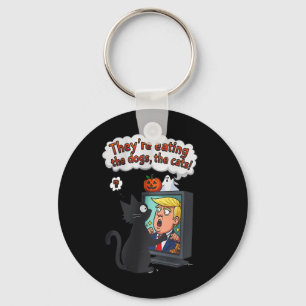 They Are Eating The Dogs Funny Anti Trump Key Ring