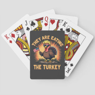 They Are Eating the Turkey Trump Vance  Playing Cards