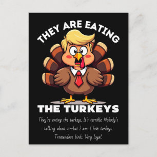 They Are Eating the Turkeys Holiday Postcard