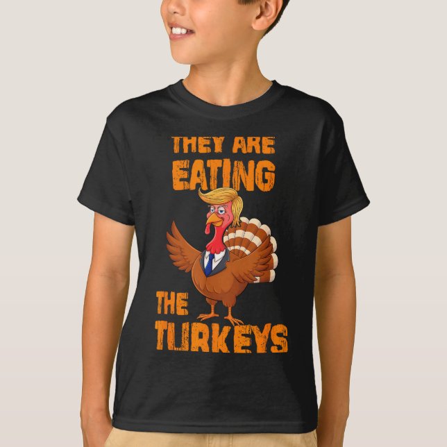 They Are Eating The Turkeys Tee Uni-adults Humor E (Front)