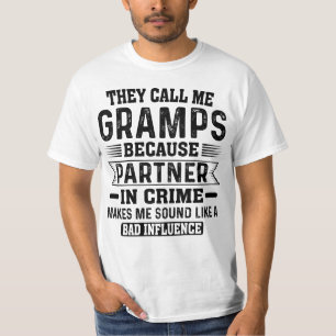 They Call Me Gramps Partner In Crime Fathers Day T-Shirt