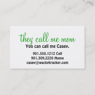 They Call Me Mum Business Cards