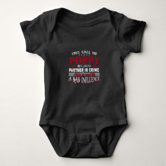 They Call Me Poppy Father Day Gift Baby Bodysuit