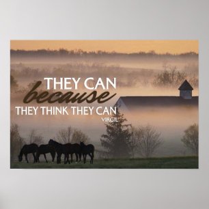 They Can Inspirational Quote Poster