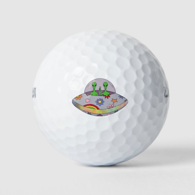 They Come in Peace UFO Golf Balls (Front)