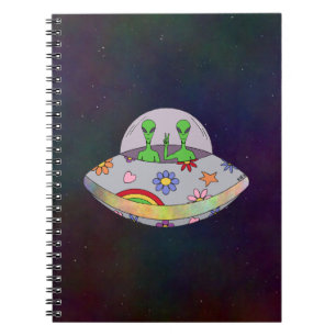 They Come in Peace UFO Spiral Notebook