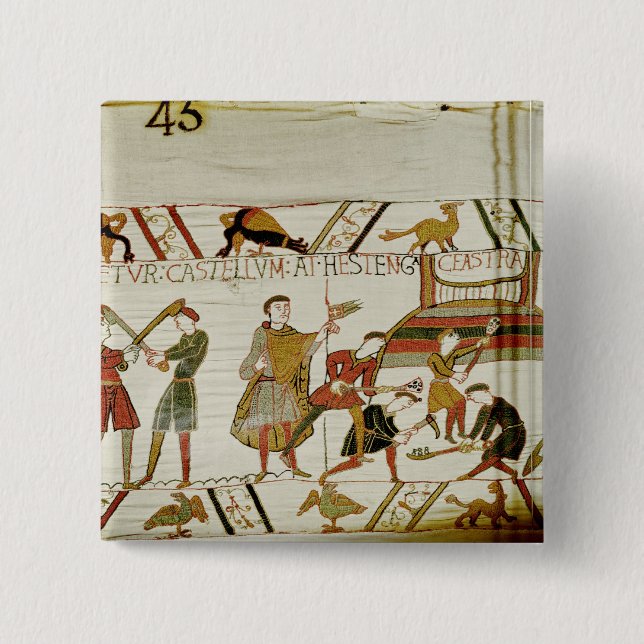 They construct the fortifications 15 cm square badge (Front)