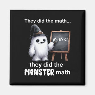 They Did The Monster Math Yeti Funny Halloween Tea Magnet