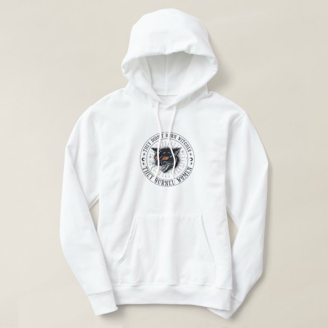 they didn't burn witches cat hoodie (Design Front)
