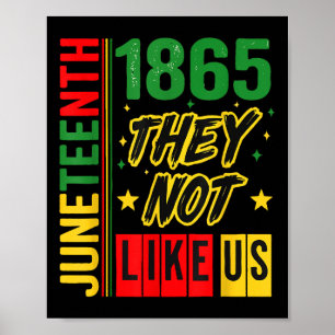 They Dont Like Us Juneteenth 1865 Pride Black Hist Poster