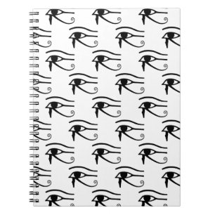 They Eye Of Horus Pattern Spiral Notebook