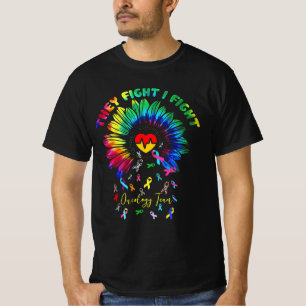 They Fight I Fight Oncology Team Sunflower Oncolog T-Shirt