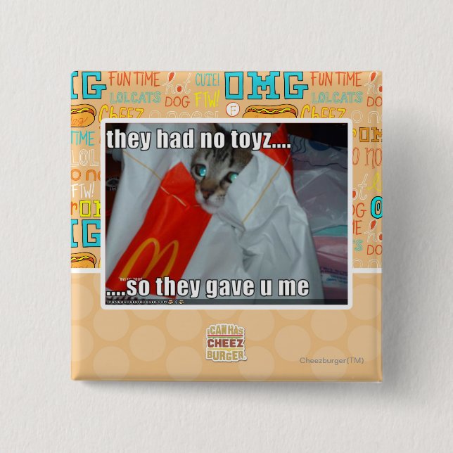 they had no toyz 15 cm square badge (Front)