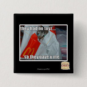 they had no toyz 15 cm square badge