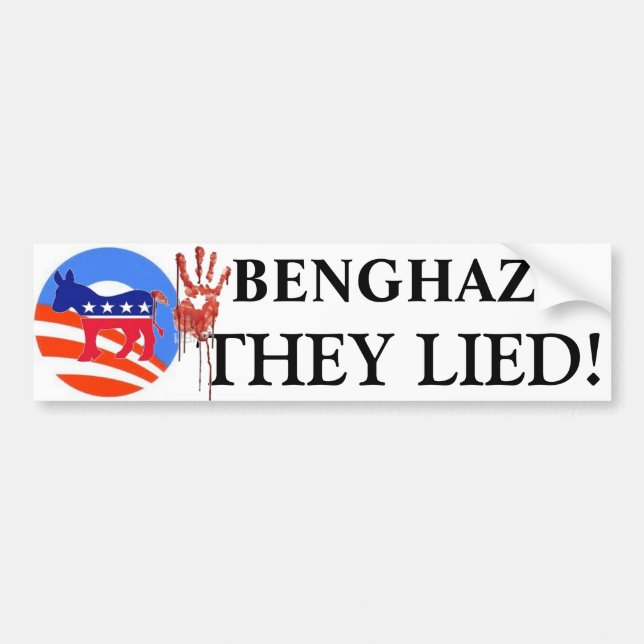 THEY LIED BUMPER STICKER (Front)