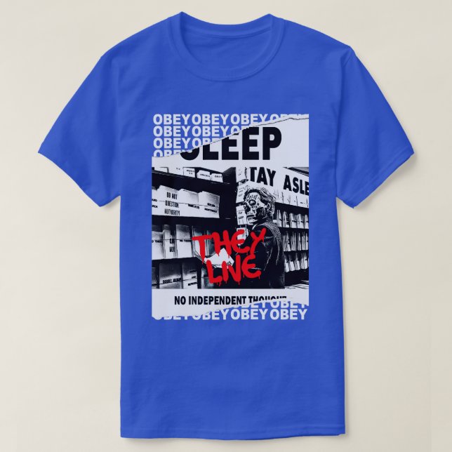 They Live OBEY Retro Cult Classic Horror Fan Desig T-Shirt (Design Front)