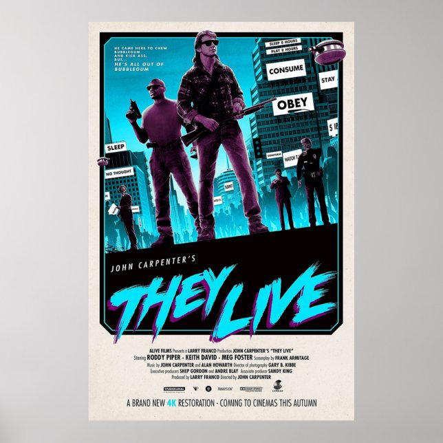 They Live Poster (Front)